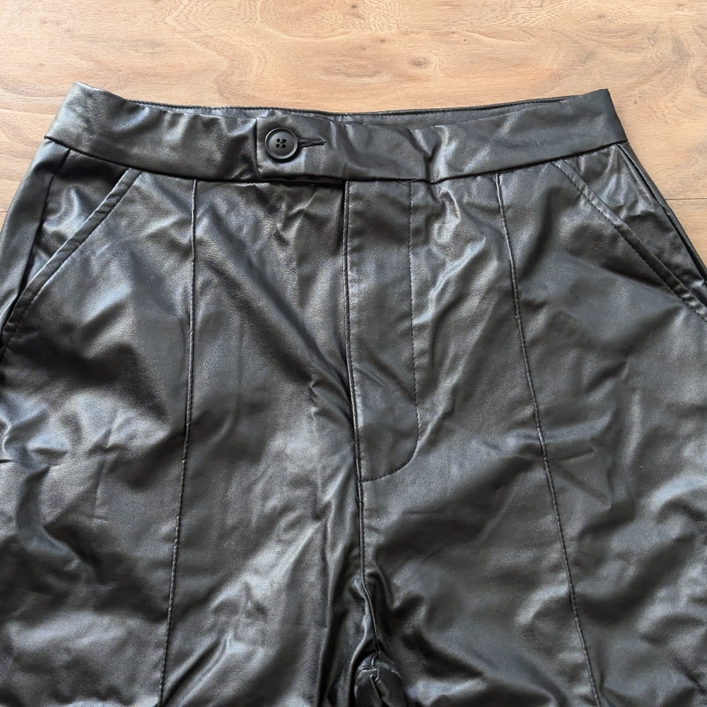 PrettyLittleThing Black Leather Pants